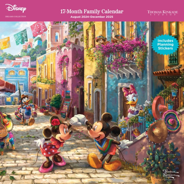 Binding: Calendars
Description: Each of the seventeen monthly spreads includes images of favorite Disney characters and stories and has space to add activities or reminders for up to five family members.