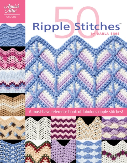 Binding: Paperback
Description: You can choose your yarn weight and hook size for any of these 50 ripple stitch patterns that are perfect for baby blankets throws or afghans. Designs range from easy to advanced and from open lacey stitches to solid textured. It's a must have reference book for your crochet library.
