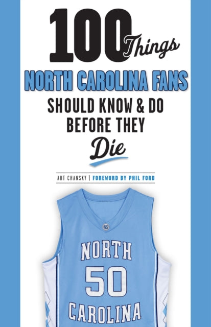 Binding: Paperback
Title: 100 Things North Carolina Fans Should Know & Do Before They Die
Author(s): Chansky Art
Publisher: Triumph Books
Barcode: 9781600789847
Pages: 304 Pages, Illustrations, Unspecified
Publication Date: 11/1/2015
Series: 100 Things...