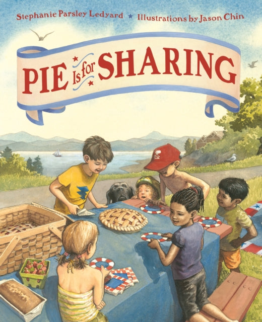 Binding: Hardcover
Description: A picnic a beach a pie cut into pieces and shared with good friends. Pie is for sharing. It starts off round and you can slice it into as many pieces as you want. What else can be shared? A ball of course.