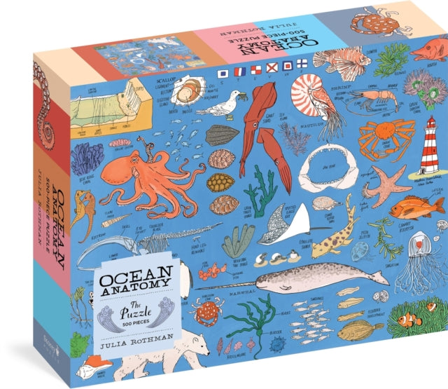 Binding: Multiple Components
Description: Embark on a journey of discovery piece by piece. Featuring illustrations from Julia Rothman's book Ocean Anatomy this puzzle is a captivating visual tour of oceans above and below the waves.