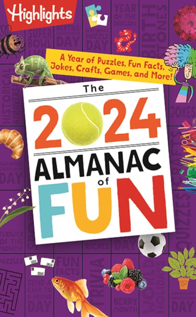 Binding: Paperback
Description: The 2024 edition of the Almanac of Fun has 304 pages jam - packed with hundreds of the most engaging puzzles activities jokes crafts quizzes recipes facts and more for kids to enjoy all year long.