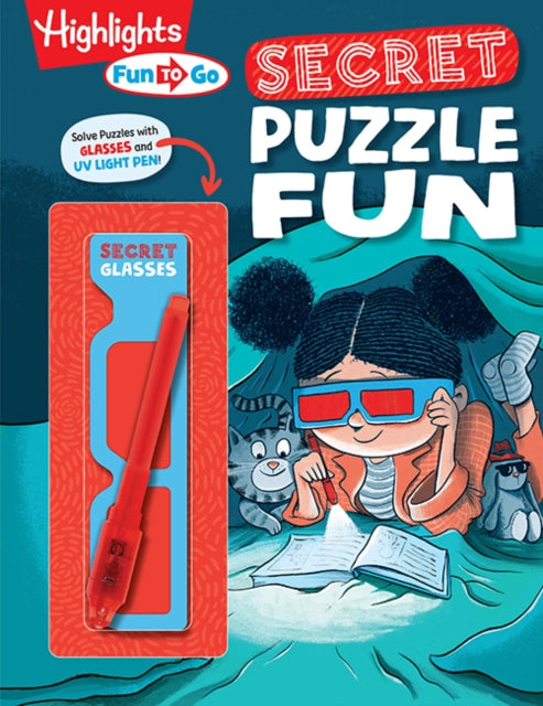 Binding: Collectible And Gift Editions
Description: Red reveal glasses and an invisible ink pen with UV light bring a unique puzzling experience to this engaging puzzle book. This activity book combines the fun of secret codes and invisible ink.