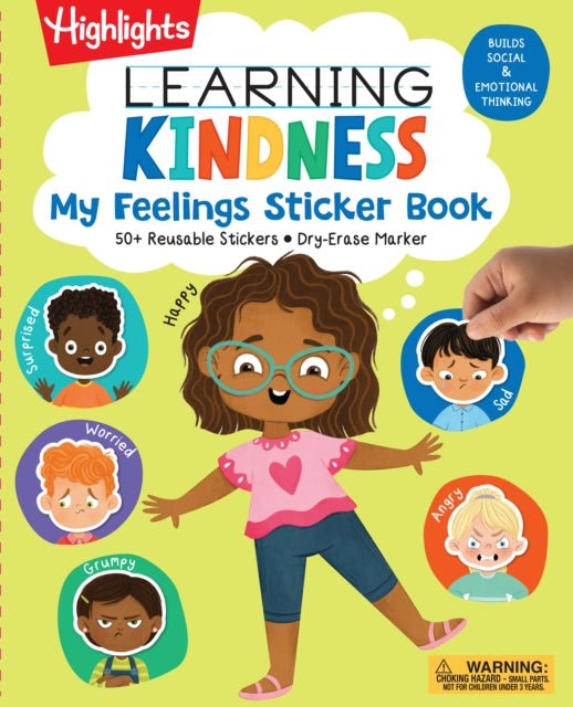 Binding: Paperback
Description: Learning Kindness My Feelings Sticker Book features over 50 reusable vinyl - cling stickers a dry - erase marker and tons of fun activities to help kids explore their emotions.