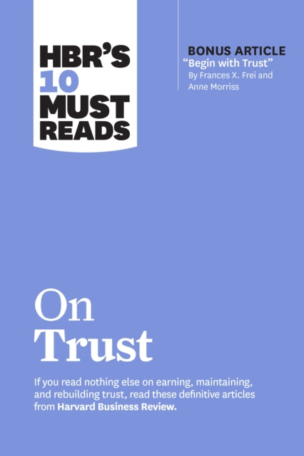 Binding: Paperback
Description: Business success begins with trust. Trust is the basis for all that we do as leaders and as organizations. Employees who trust their employers are more productive and creative. Businesses that earn their customers trust maintain better relationships and reap better results.