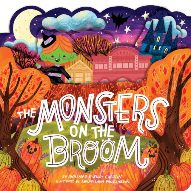 Binding: Special Bindings
Description: In this Halloween - themed shaped board book the monsters on the broom fly round and round all through the town to the tune of The Wheels on the Bus! Spooky Halloween creatures climb on a broom for an exciting flight.