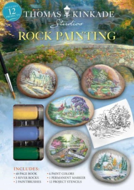 Binding: Multiple Components
Description: These inspiring rock painting projects based on the art of Thomas Kinkade will add a splash of color to any room or garden.