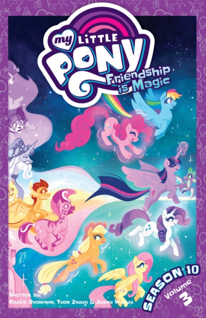 Binding: Paperback
Description: Twilight Sparkle Rainbow Dash Pinkie Pie Rarity Applejack and Fluttershy must rely on each other like never before as Season 10 reaches its grand finale! New Elements have been discovered in the lands beyond Equestria and a new group of villains has emerged.