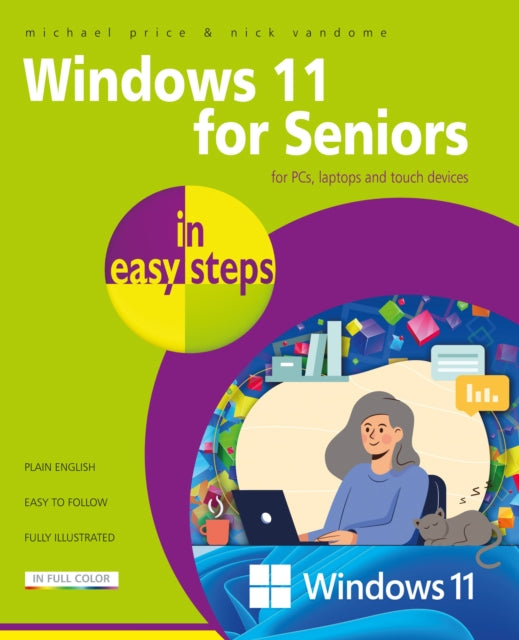 Binding: Paperback
Description: Windows 11 for Seniors in easy steps is written with older citizens in mind. It ll guide you through Windows 11, a step at a time and covers all the key features in the 22 H 2 Windows update including: The redesigned Windows user interface.