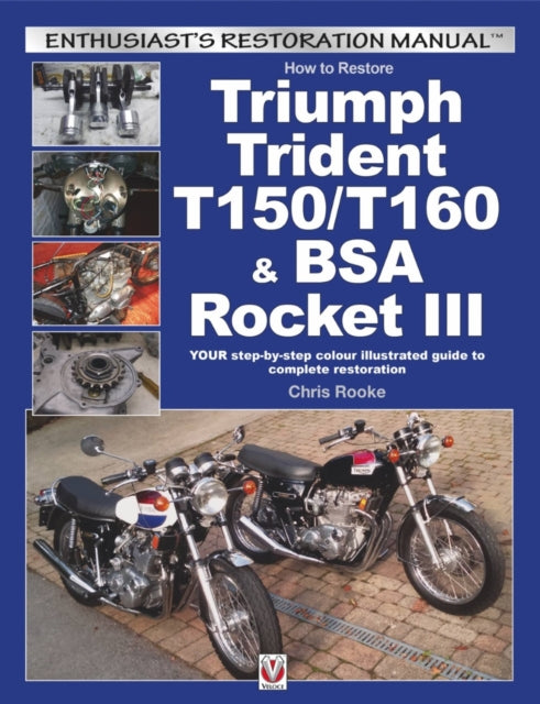 Binding: Paperback
Description: Written by an enthusiast with many years experience of working on classic British motorcycles this book covers the complete dismantling refurbishment and rebuilding of two Tridents: a 1973 Triumph T 150 V and a 1975 Triumph T 160.