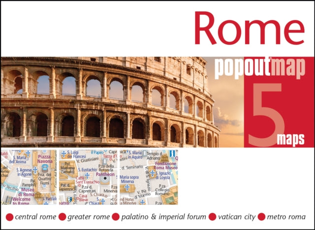 Binding: Visual And Mapping
Description: Let Pop Out Map Rome guide you around this wonderful city. Uncover the fascinating city of ancient Rome with the help of this genuinely pocket - sized pop - up map. Small in size yet big on detail this compact dependable Rome city map will ensure you don't miss a thing.