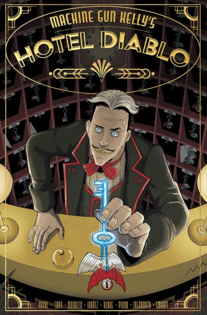 Binding: Paperback
Description: Machine Gun Kelly revisit his 2019 album Hotel Diablo as he makes his debut in the world of comics! Between Heaven and Hell lies a waystation for the soul - - a place where your deeds in life are the keys to your eternity in the afterlife - - at the Hotel Diablo.