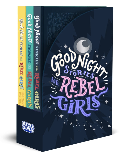 Binding: Collectible And Gift Editions
Description: Good Night Stories for Rebel Girls 3 - Book Gift Set contains the first three volumes of the Good Night Stories for Rebel Girls series in hardcover packaged in a gorgeous giftable box - shrink - wrapped to ensure scuff - free arrival.