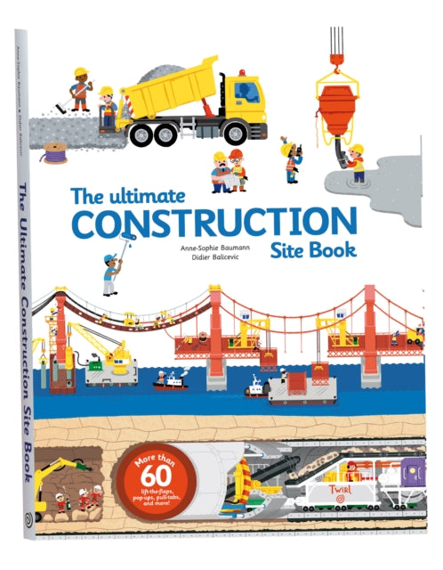 Binding: Hardcover
Description: Experience the sounds sights and activity of a construction site: A crane lifts steel bars for a skyscraper a tunnel boring machine digs underground Best of all lots of flaps popups pull - tabs and rotating wheels bring trucks bridges and structures to life.