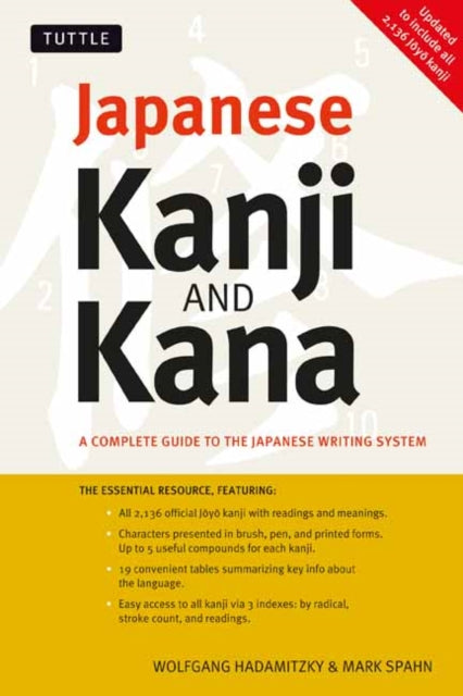 Binding: Paperback
Description: This comprehensive book helps you learn the 92 essential Kana characters and 2,136 standard Kanji characters.