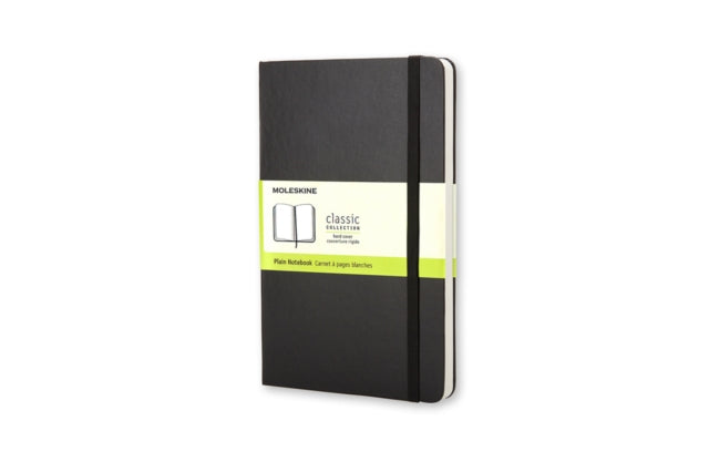 Binding: Notebooks, Journals, And Diaries
Description: The Moleskine Large Plain Notebook is bound in cardboard with a 'moleskine cover having rounded corners and an elastic enclosure. The 240 acid - free pages are thread bound and the notebook includes an expandable inner note holder made of cardboard and cloth.