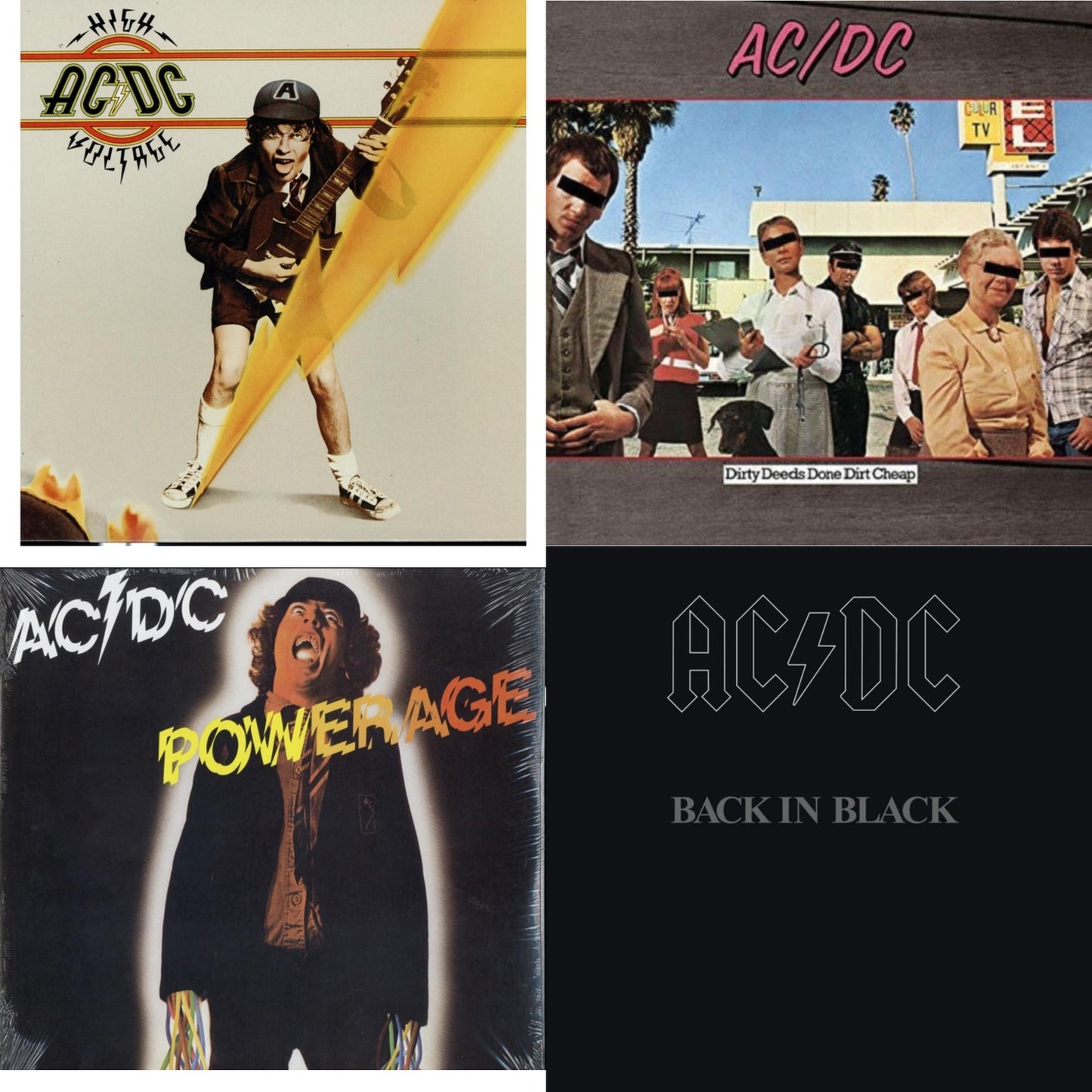 High Voltage (180G) & Dirty Deeds Done Dirt Cheap (180G) & Powerage (180G) & Back In Black (180G)