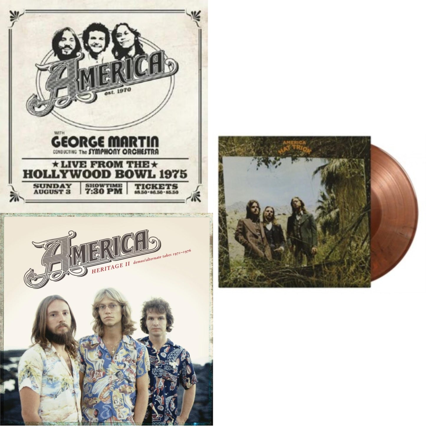 America: Live At The Hollywood Bowl 1975 (Ruby Red Vinyl/2LP) & Heritage Ii: Demos/Alternate Takes 1971โ1976 & Hat Trick (Limited/Orange & Black Mixed/180G)