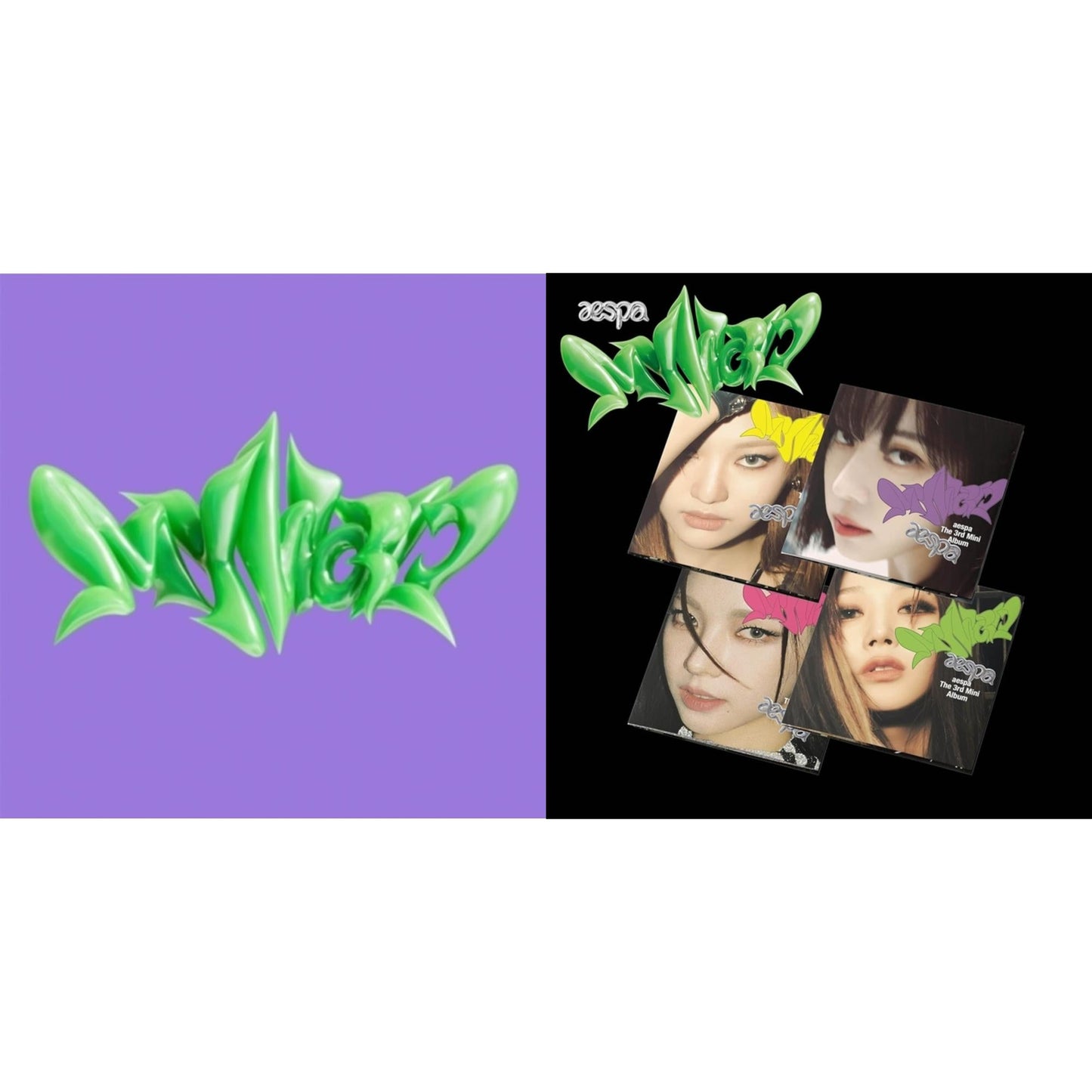 Aespa - My World (3Rd Mini Album/Tabloid Version) & My World (3Rd Mini Album/Poster Version) - CD Bundle
