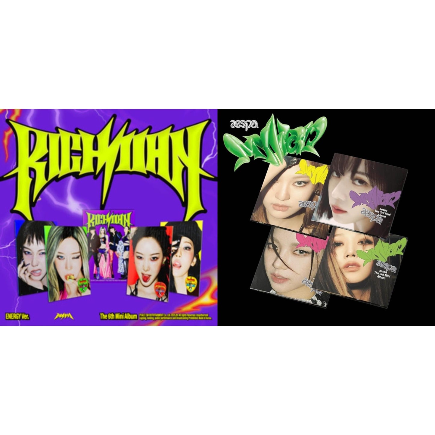 Rich Man (6Th Mini Album) (Energy Ver.) (Group Version) & My World (3Rd Mini Album/Poster Version)