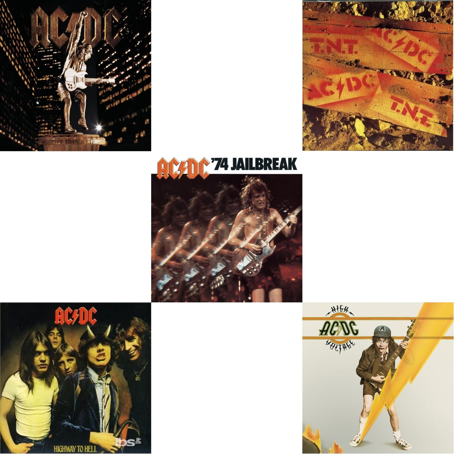 74 Jailbreak & High Voltage & Highway To Hell & Tnt & Stiff Upper Lip