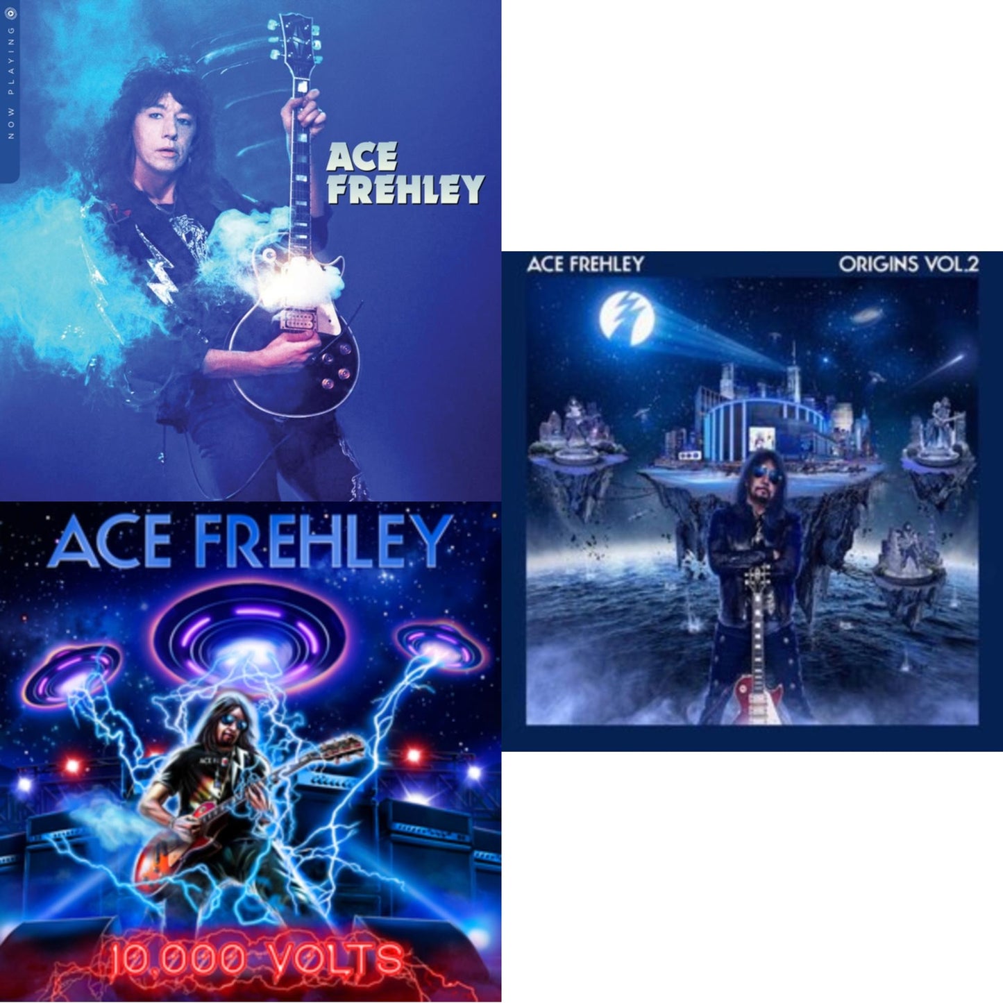 Now Playing (Blue LP Vinyl) & 10,000 Volts (Orange Tabby LP Vinyl) & Origins Vol.2 (Blue & White LP Vinyl)