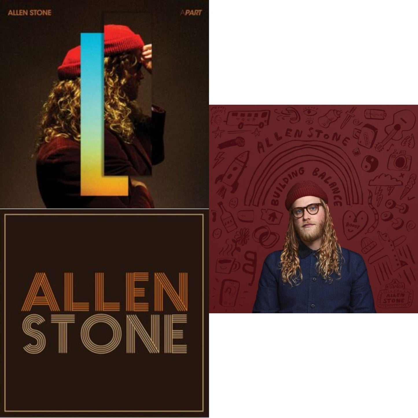 Apart (Translucent Orange LP Vinyl) & Allen Stone (10Th Anniversary/Gold Nugget LP Vinyl) (I) & Building Balance (Blue & Red LP Vinyl)