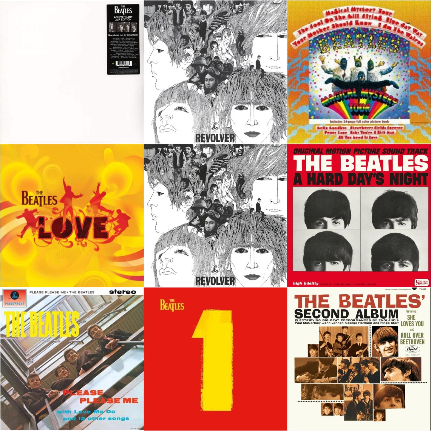 Please Please Me & Magical Mystery Tour & Revolver Special Edition & Revolver - Special Edition (Picture Disc) & Beatles Second Album & Hard Day's Night (Ost) & Love & 1 (2015 Reissue) & Beatles (The White Album) (2LP)
