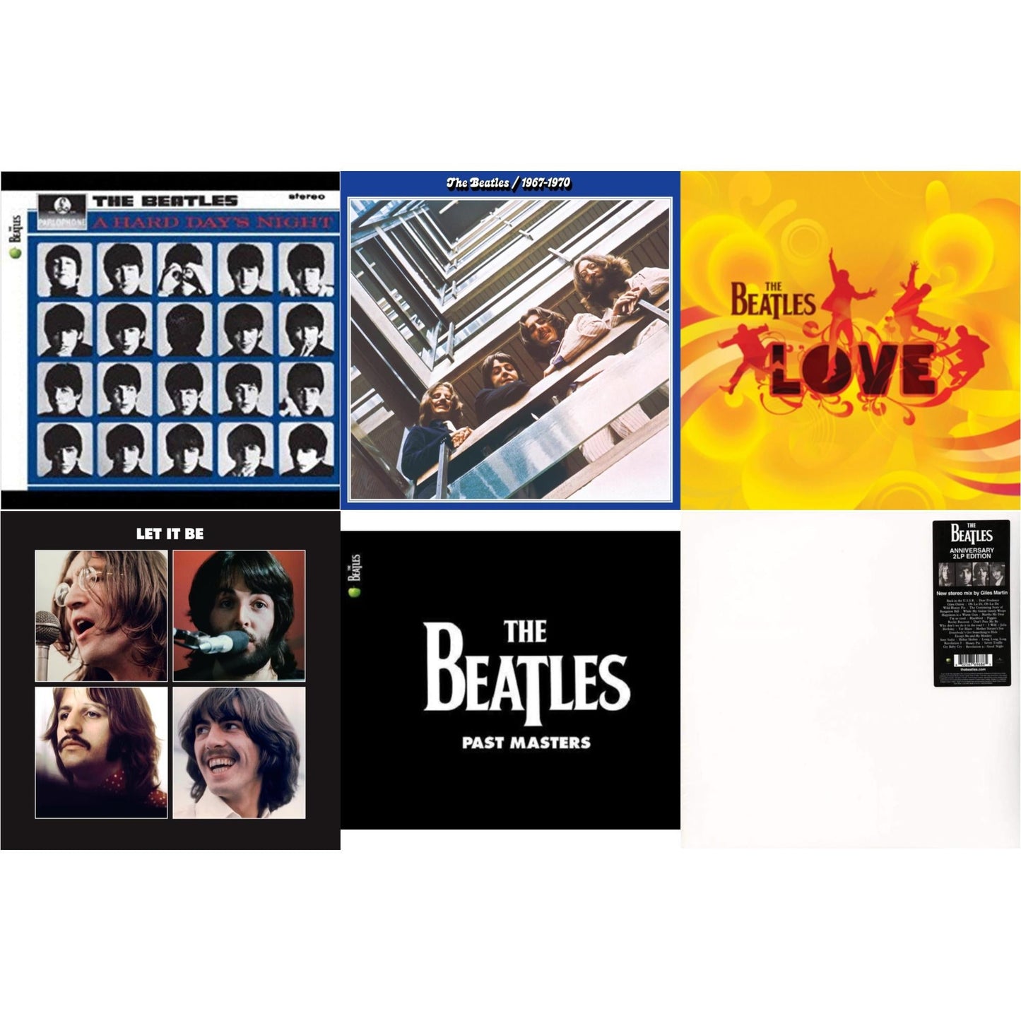 Hard Day's Night & Past Masters 1 & 2 & Beatles 1967-1970 (2023 Edition) (Half-Speed) (3LP) & Let It Be Special Edition & Love & Beatles (The White Album) (2LP)