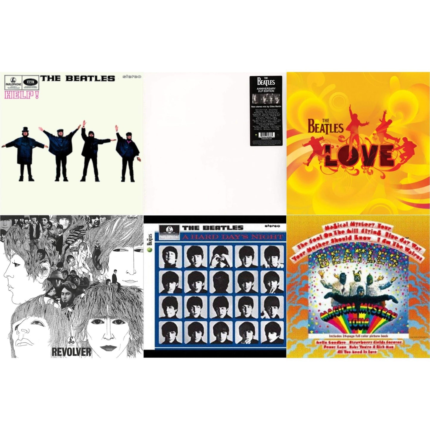Hard Day's Night & Help & Magical Mystery Tour & Revolver Special Edition & Love & Beatles (The White Album) (2LP)
