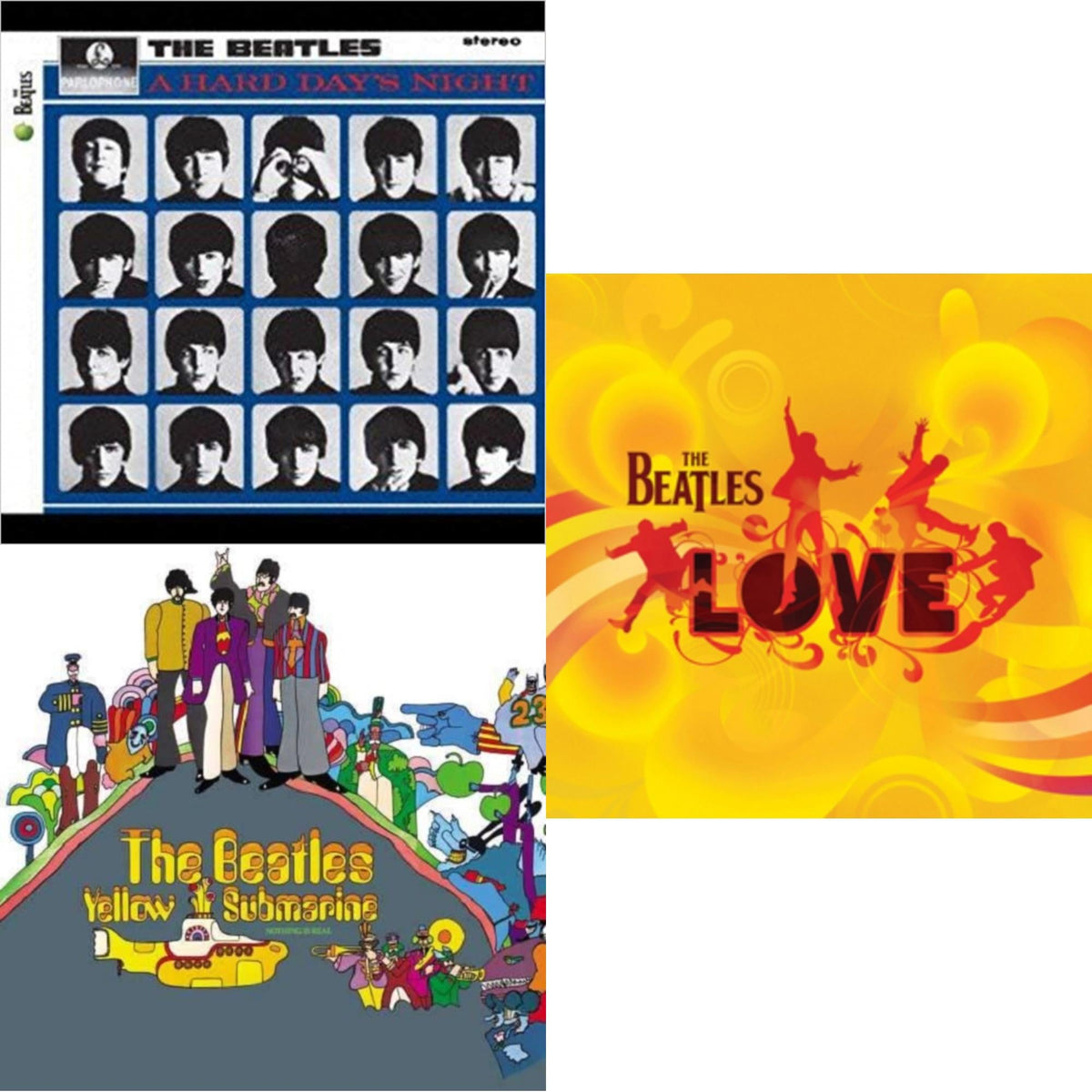 Hard Day's Night & Yellow Submarine & Love