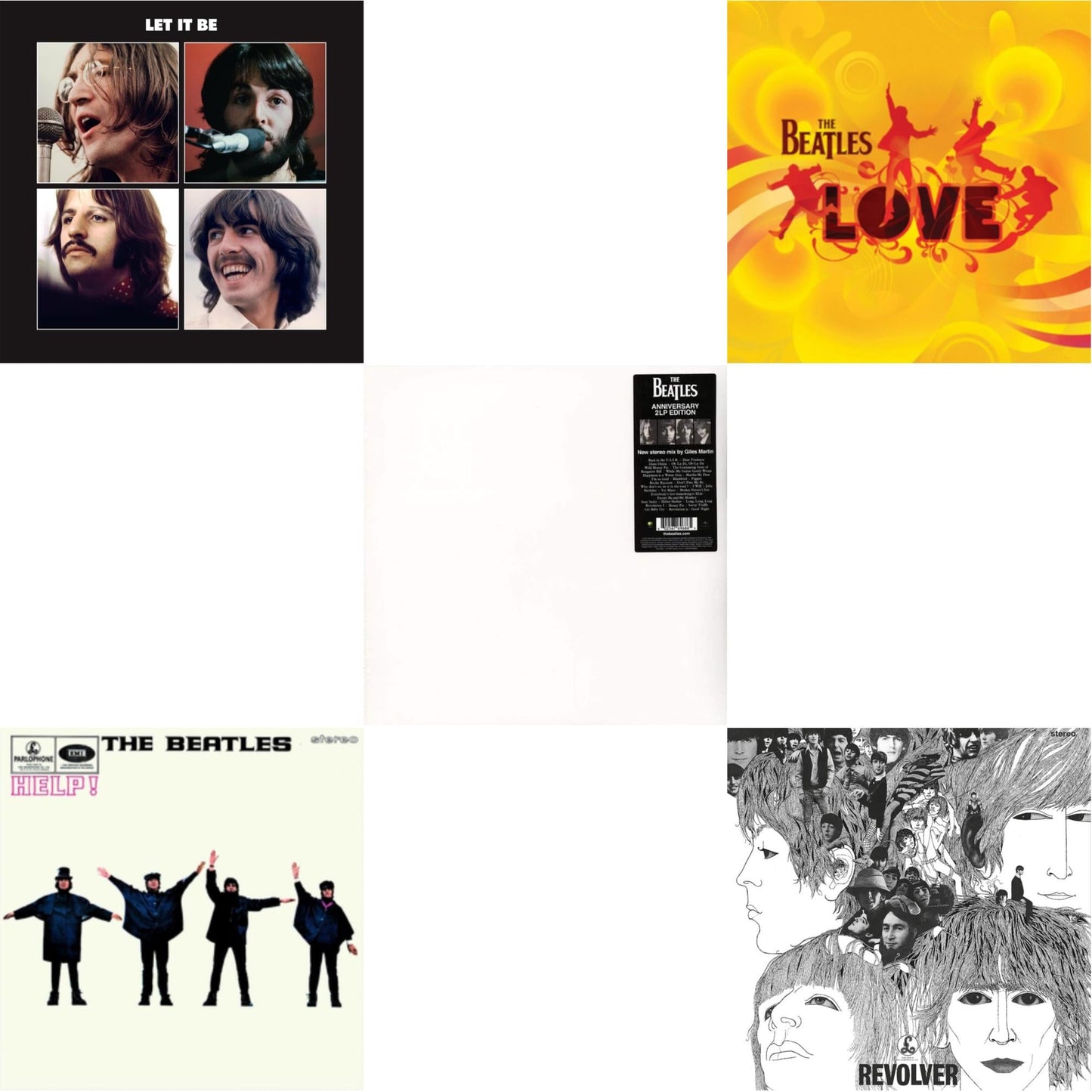 Help & Revolver Special Edition & Let It Be Special Edition & Love & Beatles (The White Album) (2LP)