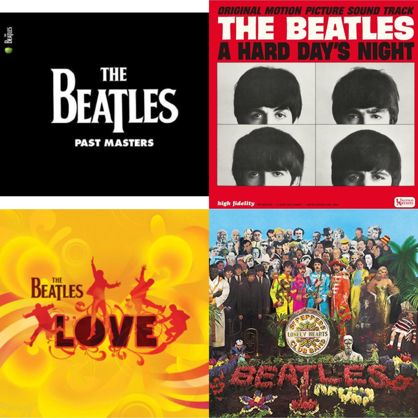 Past Masters 1 & 2 & Hard Day's Night (Ost) & Love & Sgt. Pepper's Lonely Hearts Club Band (2017 Stereo Mix/180G/Original Stencils)