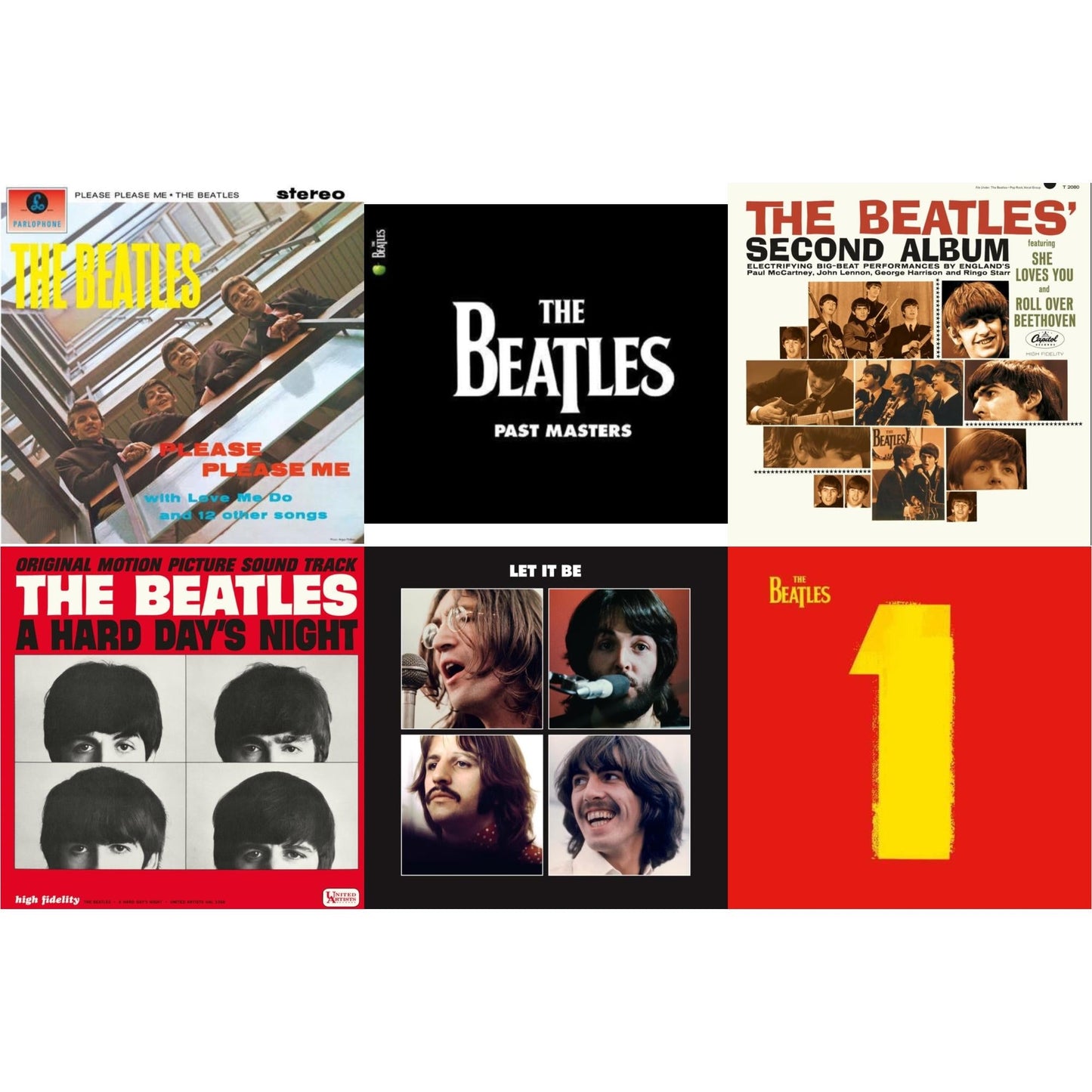 Please Please Me & Past Masters 1 & 2 & Beatles Second Album & Hard Day's Night (Ost) & Let It Be Special Edition & 1 (2015 Reissue)