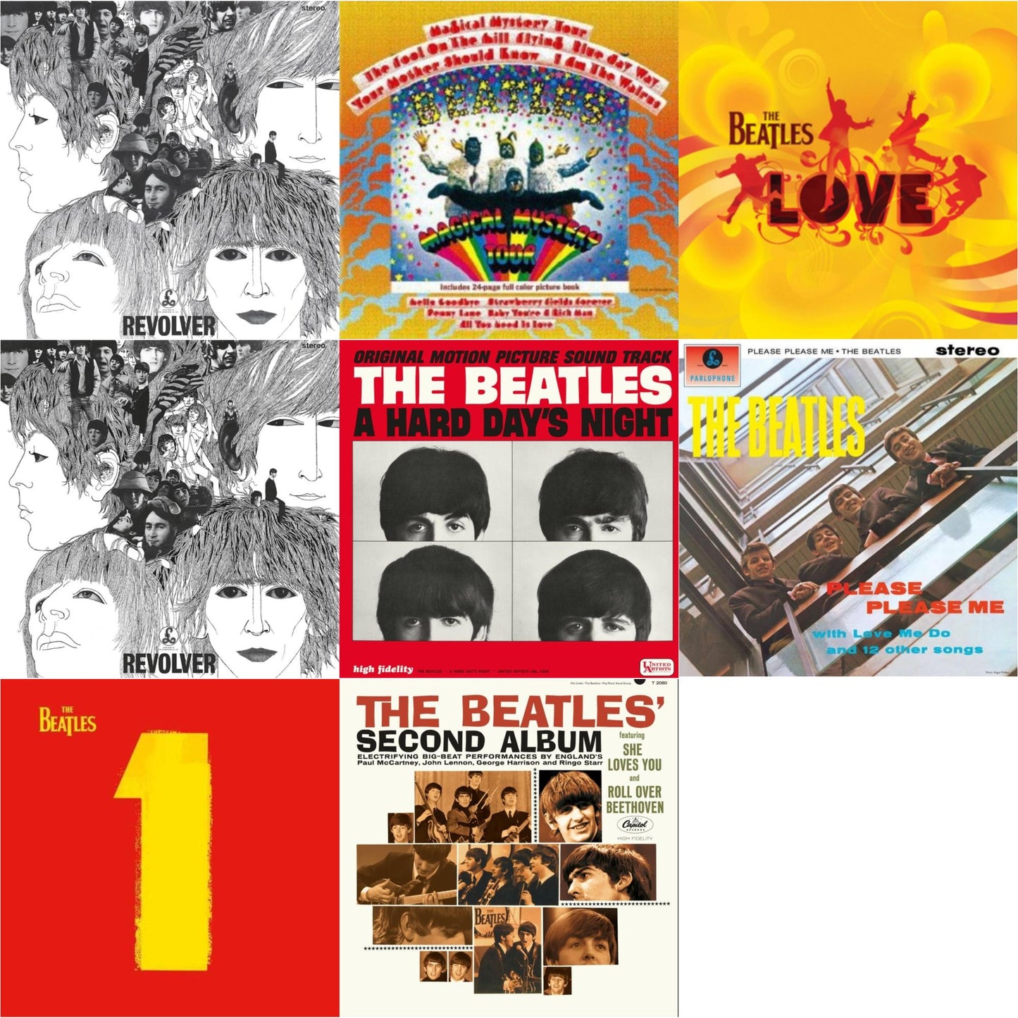 Please Please Me & Magical Mystery Tour & Revolver Special Edition & Revolver - Special Edition (Picture Disc) & Beatles Second Album & Hard Day's Night (Ost) & Love & 1 (2015 Reissue)