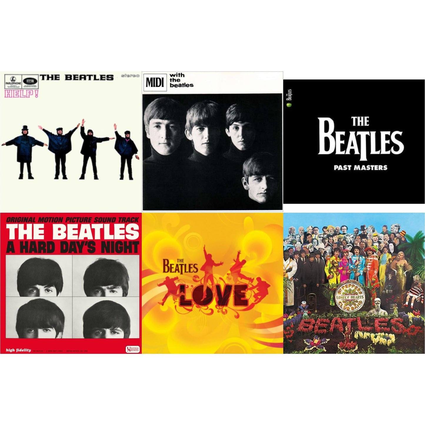 Help & With The Beatles & Past Masters 1 & 2 & Hard Day's Night (Ost) & Love & Sgt. Pepper's Lonely Hearts Club Band (2017 Stereo Mix/180G/Original Stencils)