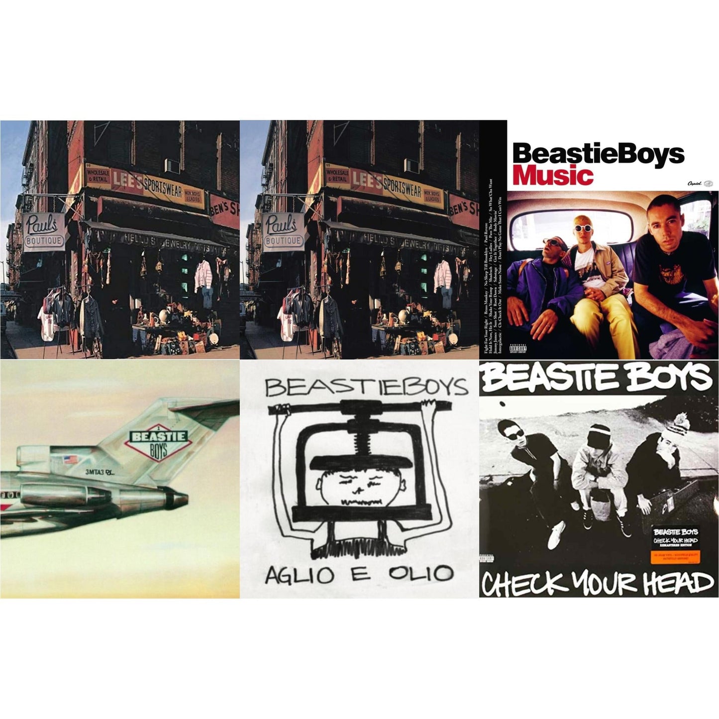 Paul's Boutique (20Th Anniversary) & Check Your Head & Aglio E Olio & Beastie Boys Music (2LP) & Licensed To Ill (30Th Anniversary Edition) & Paul's Boutique (2LP)
