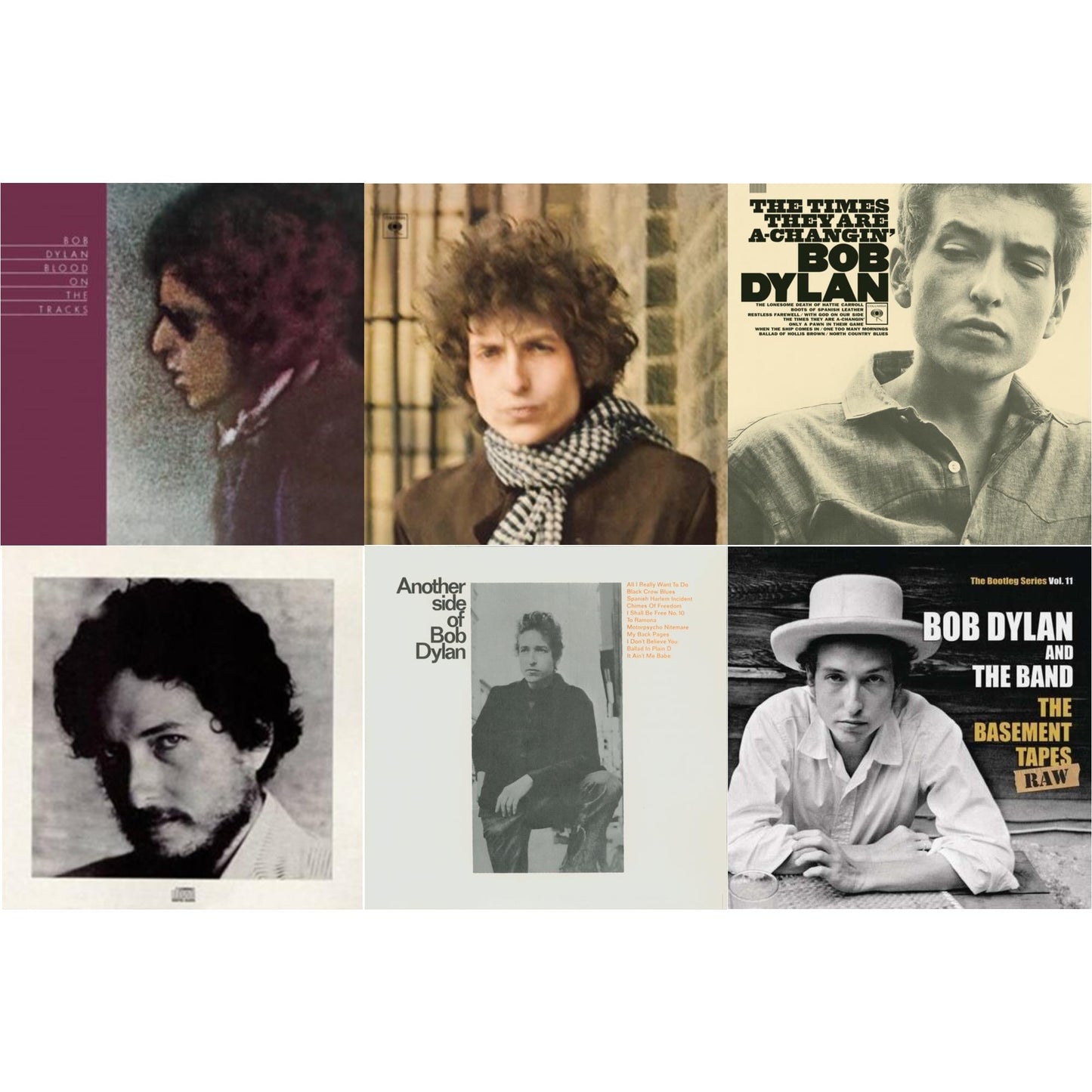 Blood On The Tracks & Blonde On Blonde & Times They Are A-Changin & New Morning & Another Side Of Bob Dylan & Basement Tapes Raw: The Bootleg Series Vol.11