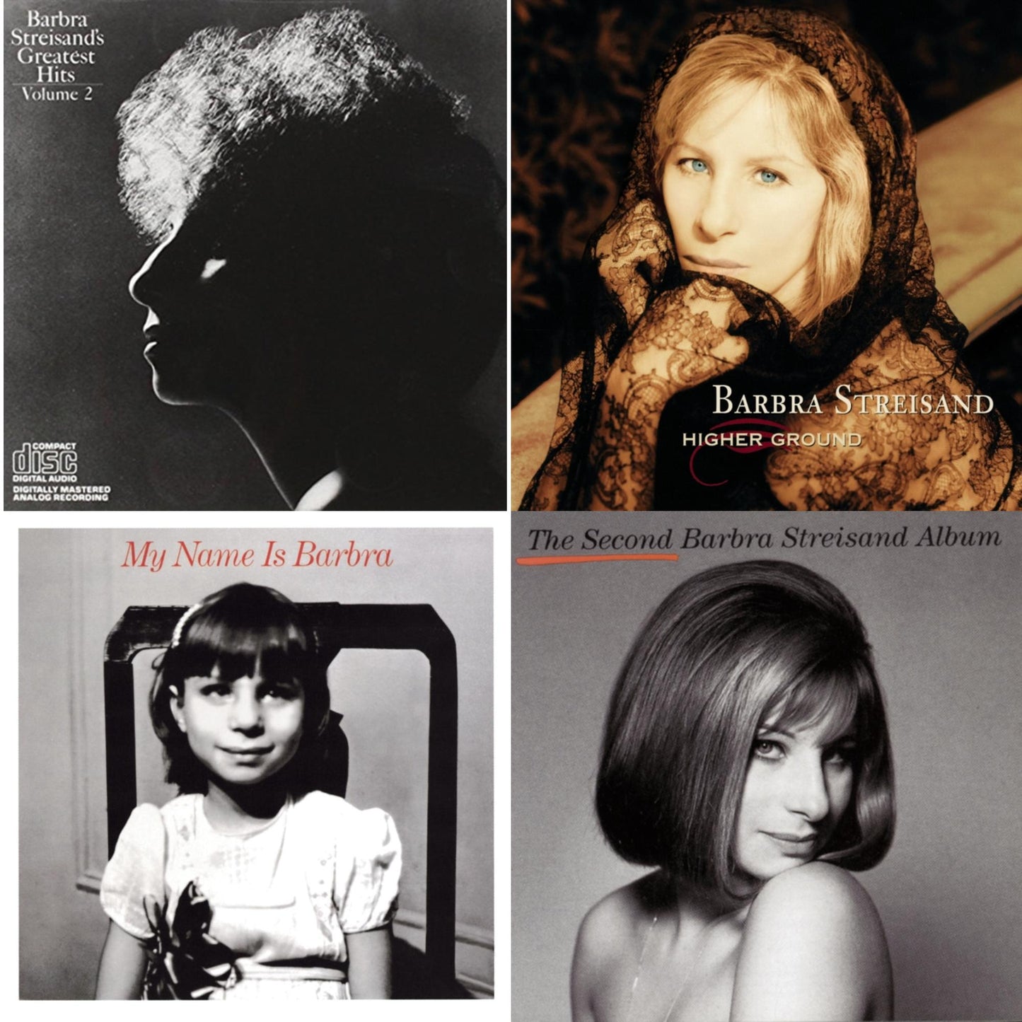 Greatest Hits Vol.2 & Higher Ground & My Name Is Barbra & Second Barbra Streisand Album