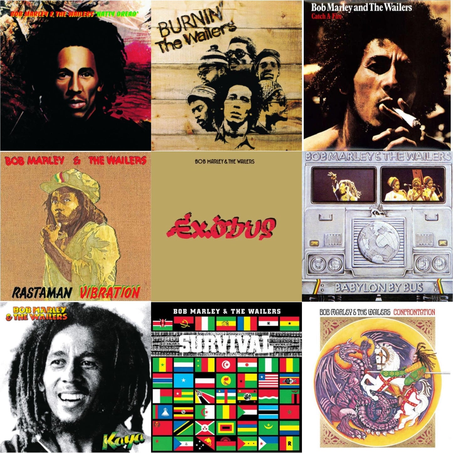 Natty Dread (180G) & Burnin (180G) & Catch A Fire & Rastaman Vibration & Exodus & Babylon By Bus & Kaya & Survival (180G) & Confrontation