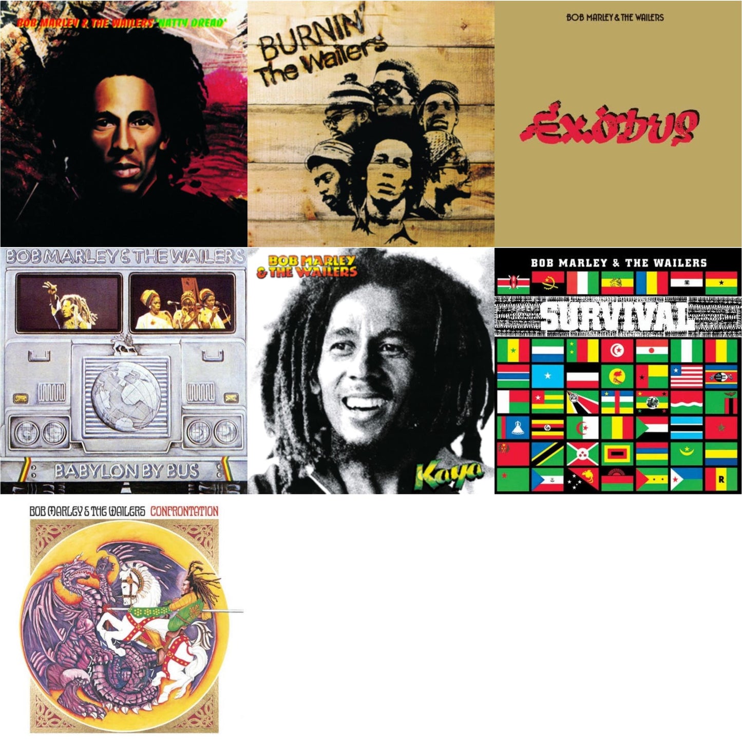 Natty Dread (180G) & Burnin (180G) & Exodus & Babylon By Bus & Kaya & Survival (180G) & Confrontation