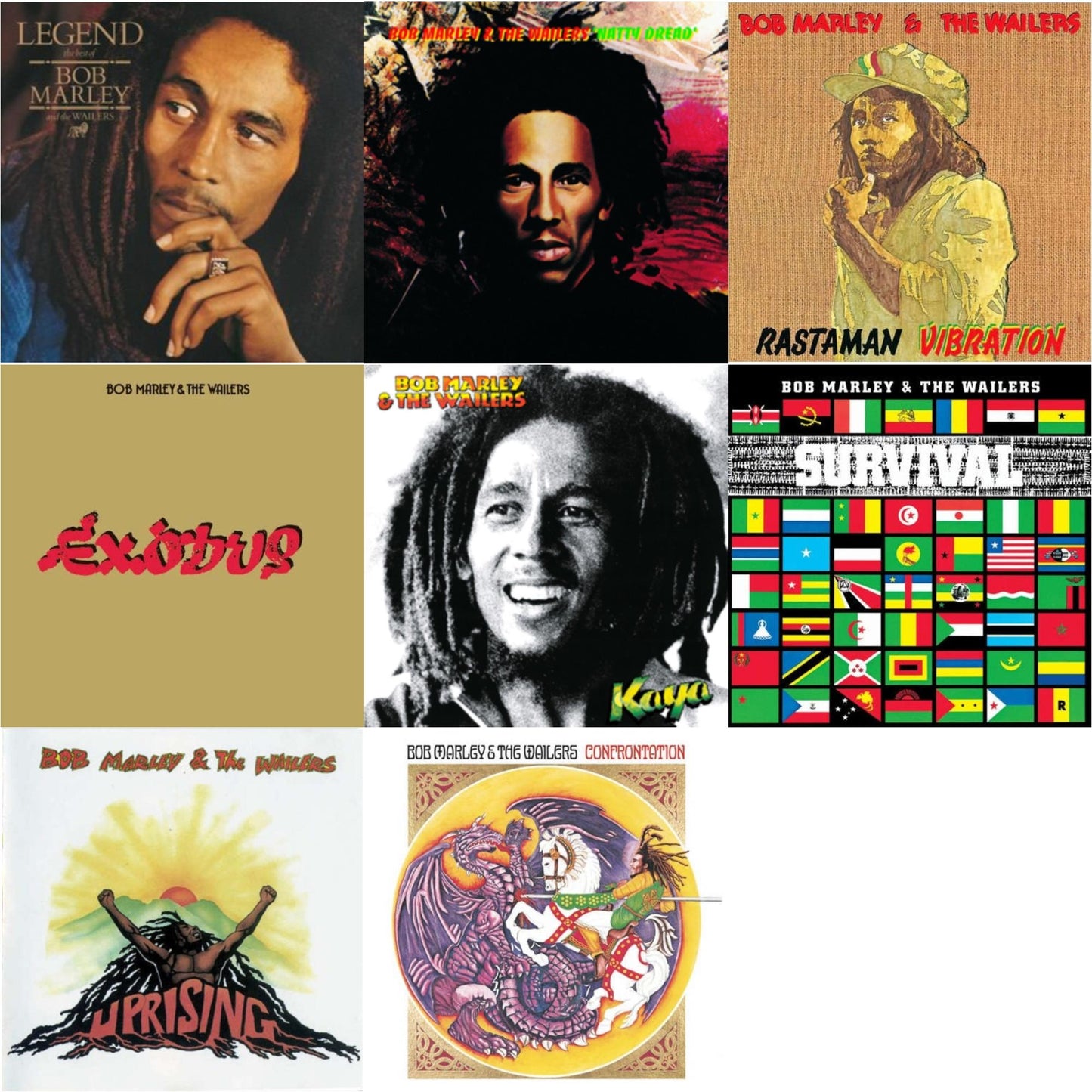 Legend & Natty Dread (180G) & Rastaman Vibration & Exodus & Kaya & Survival (180G) & Uprising & Confrontation