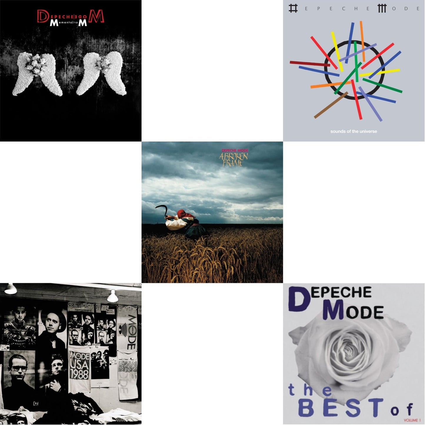 Memento Mori (2LP/Tri-Fold Jacket/Inner Sleeves/Poster) & 101 โ Live (2LP) & Broken Frame (180G) & Sounds Of The Universe (2LP/180G) & Best Of Depeche Mode Vol.1