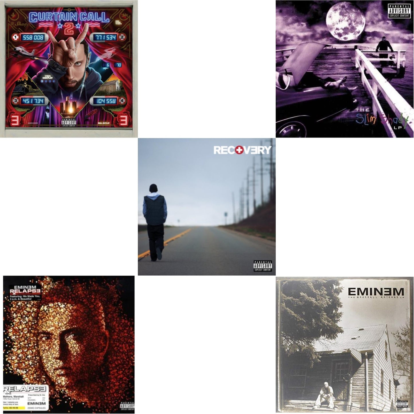 Curtain Call 2 (2LP) & Relapse & Recovery & Slim Shady LP & Marshall Mathers LP