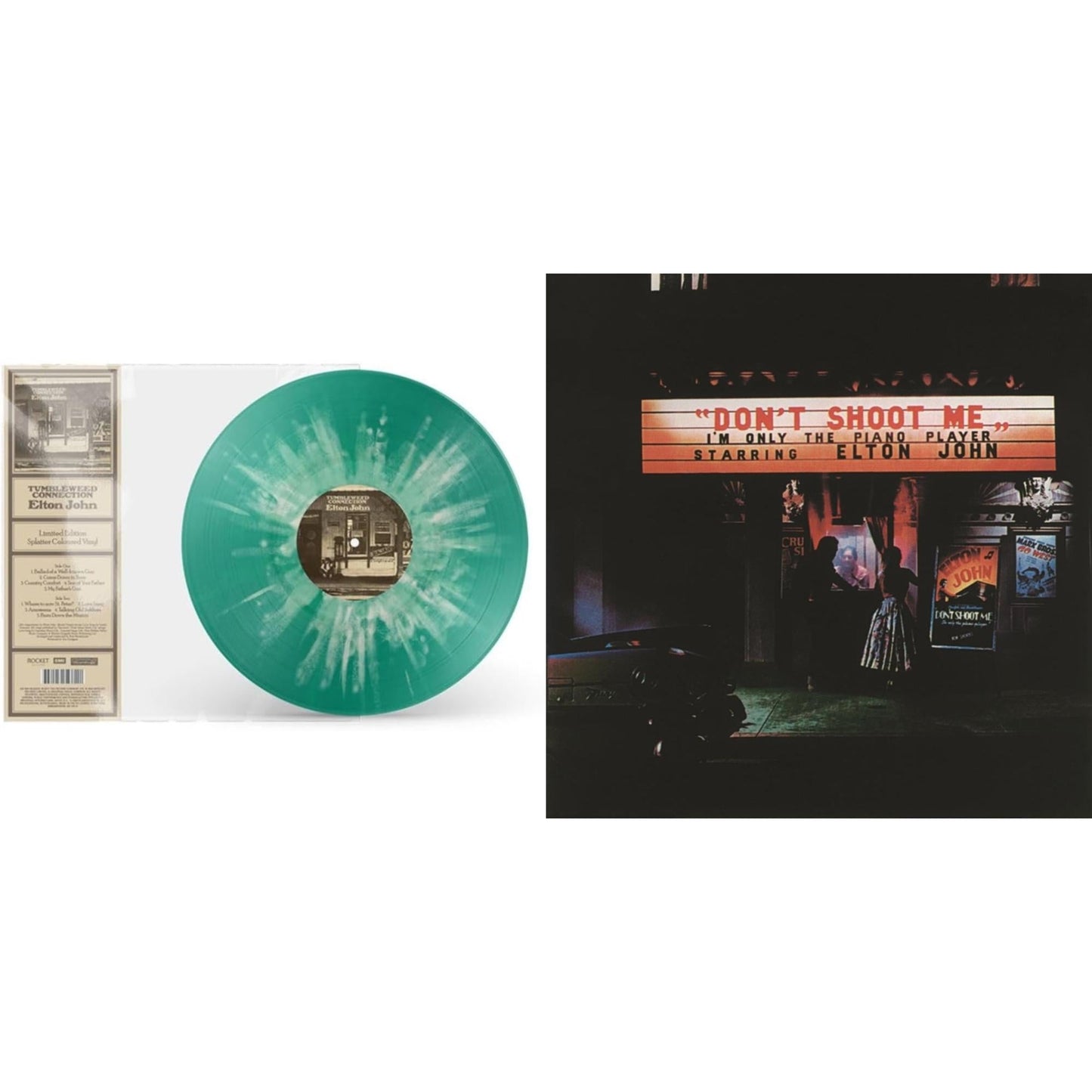 Tumbleweed Connection (Green Splatter LP Vinyl/180G) & Don't Shoot Me I'm Only The Piano Player (Red Splatter LP Vinyl/180G)