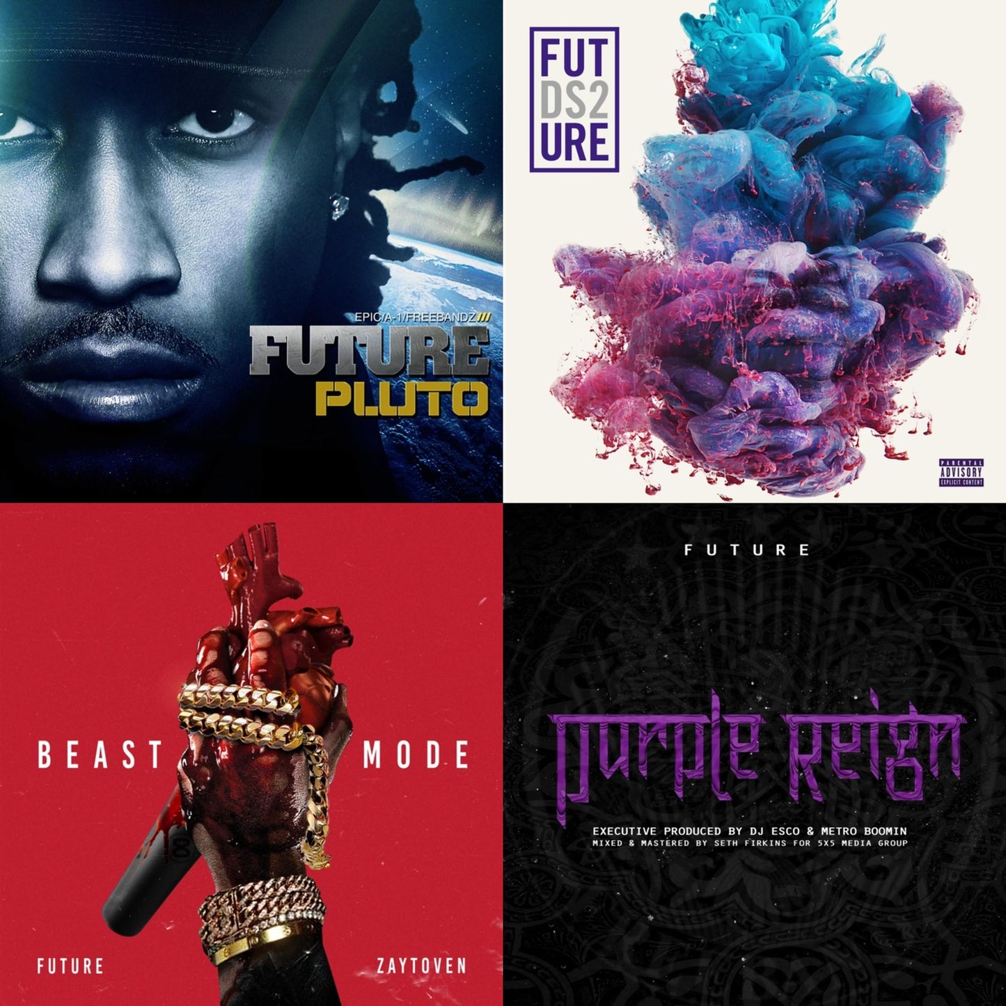Pluto (X) (2LP) & Ds2 (X) (2LP) & Beast Mode (X) & Purple Reign (X)