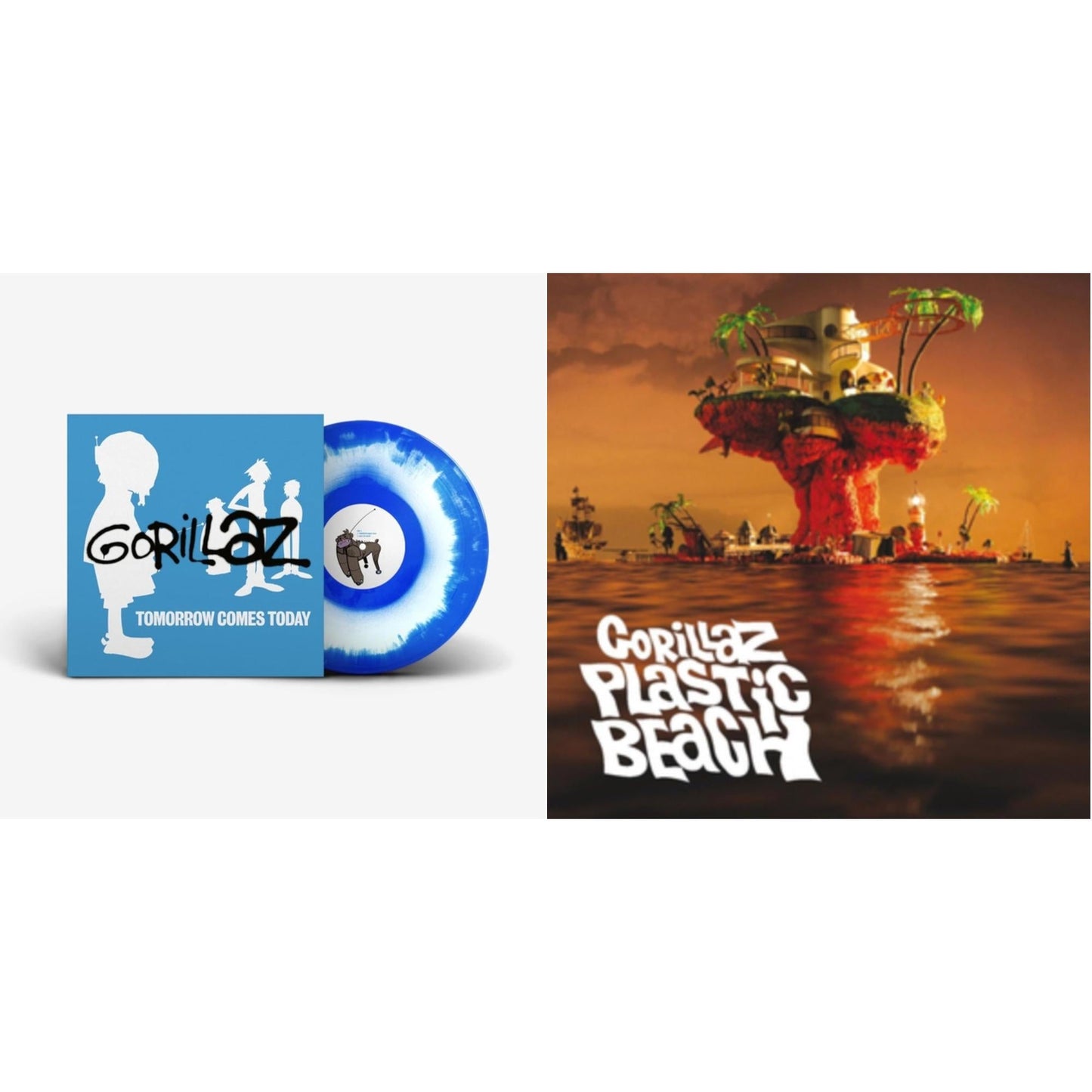 Tomorrow Comes Today Ep (White & Blue Color In Color LP Vinyl) & Plastic Beach
