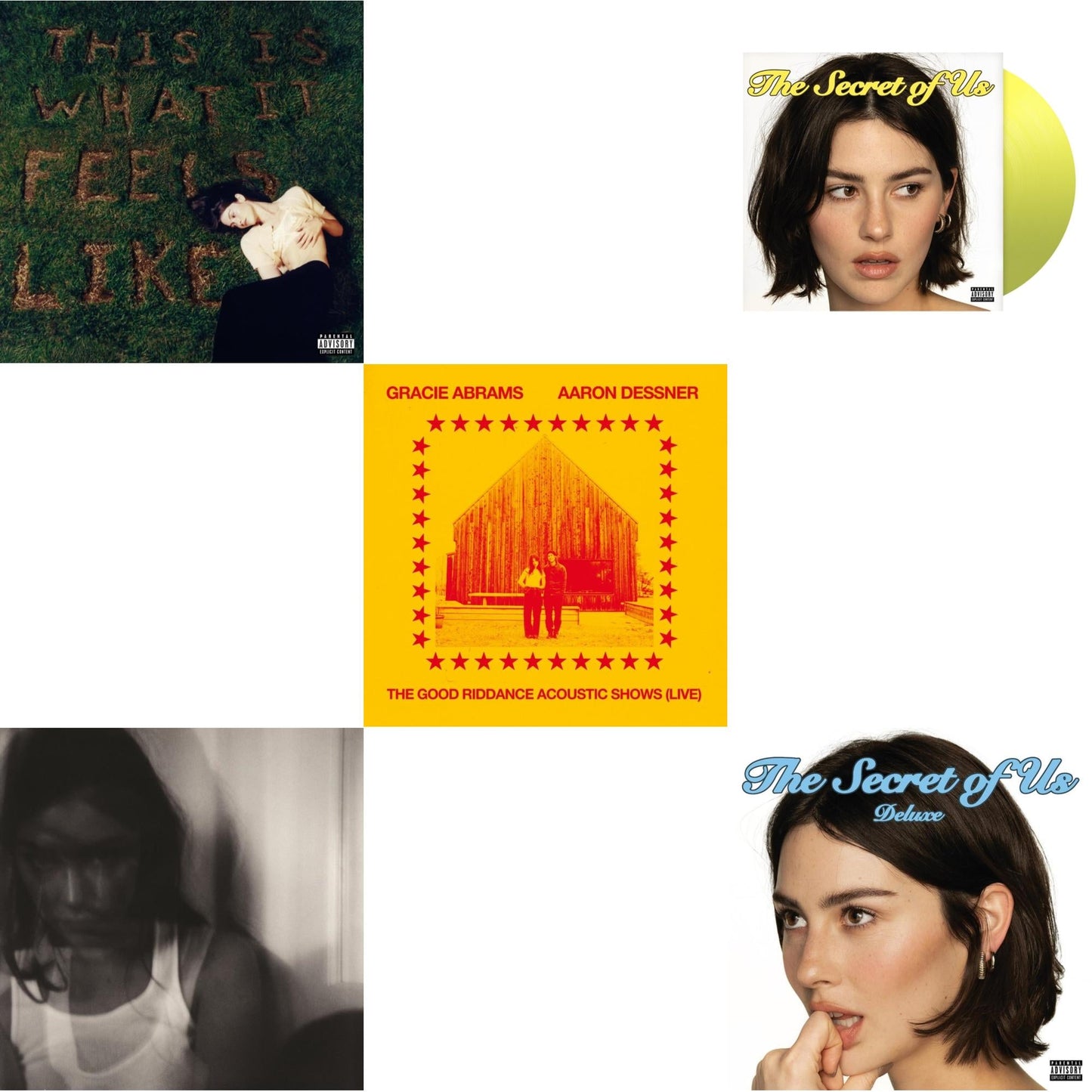 This Is What It Feels Like (X) & Good Riddance (Deluxe/2LP) & Good Riddance Acoustic Shows (Live) (Magenta LP Vinyl) & Secret Of Us (X) (Yellow LP Vinyl) & Secret Of Us (Deluxe/Transparent Moonlight Vinyl/2LP)