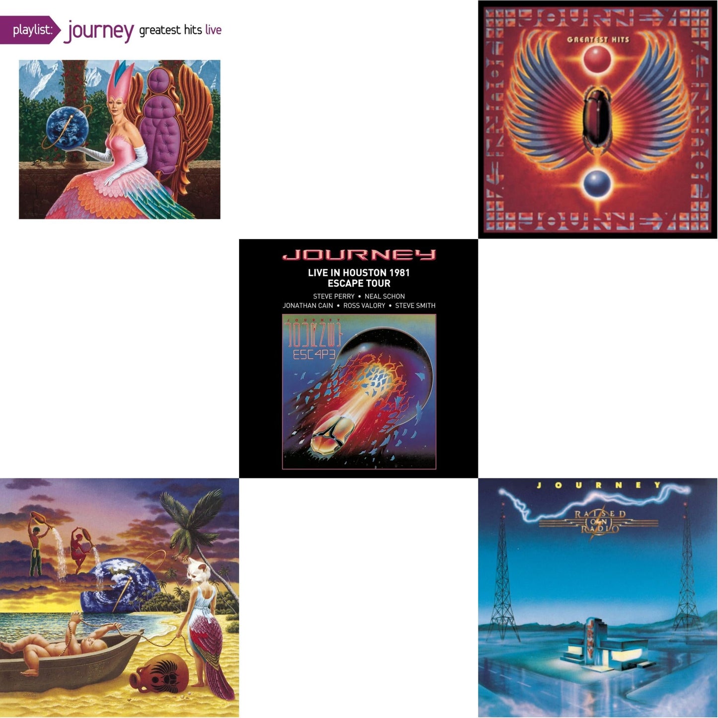 Greatest Hits & Trial By Fire & Raised On Radio & Playlist: Journey Greatest Hits Live & Live In Houston 1981: The Escape Tour