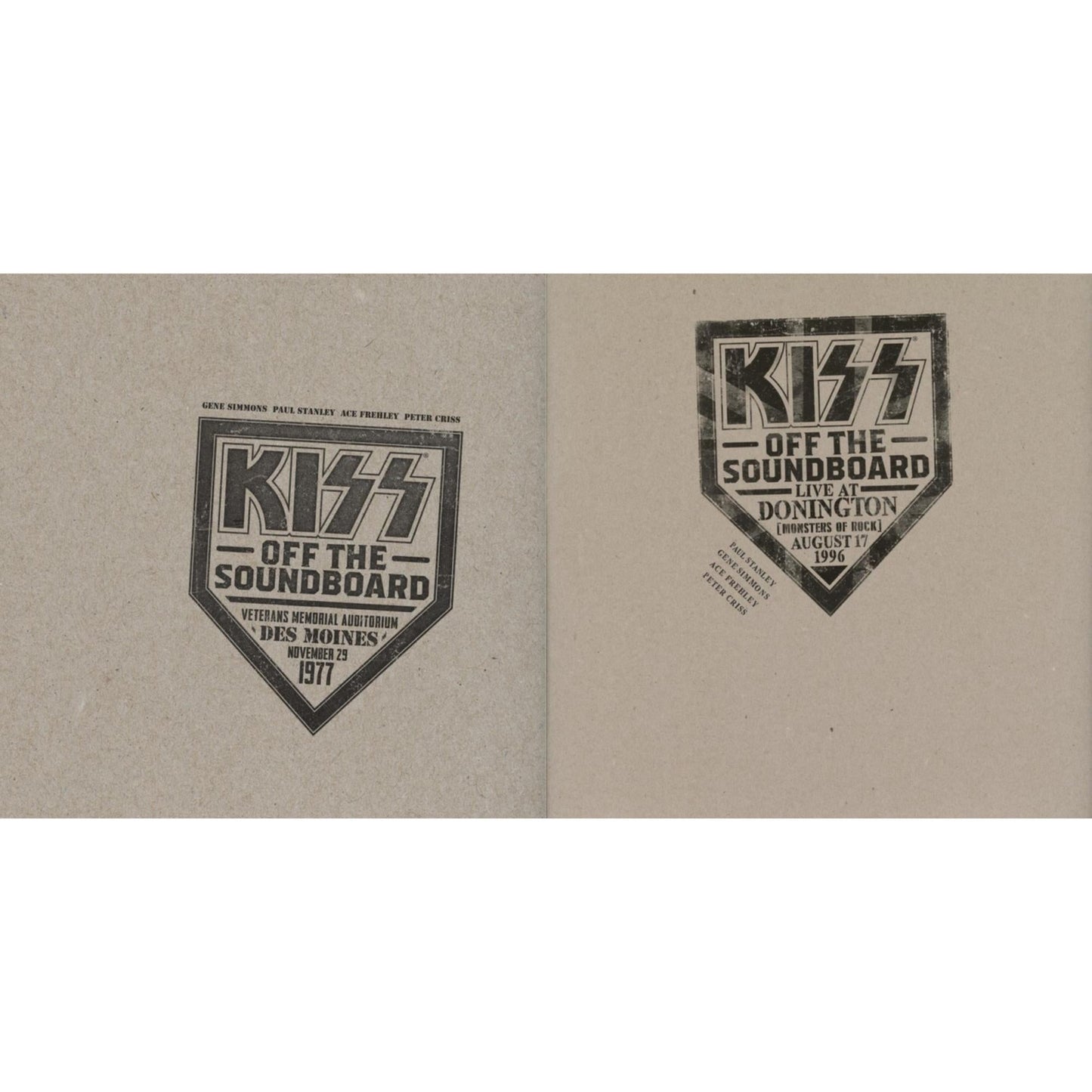 Kiss Off The Soundboard: Donington 1996 (Live) (3LP) & Kiss Off The Soundboard: Live In Des Moines (2LP)